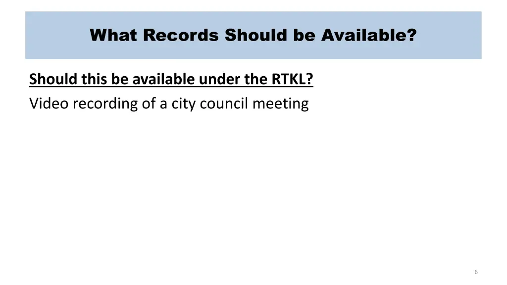 what records should be available 2