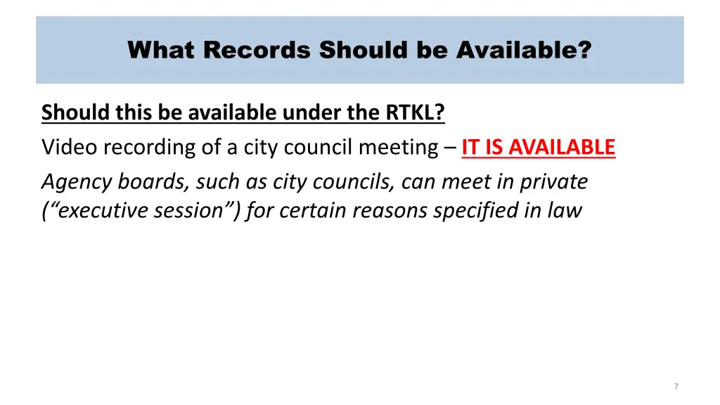 what records should be available 3