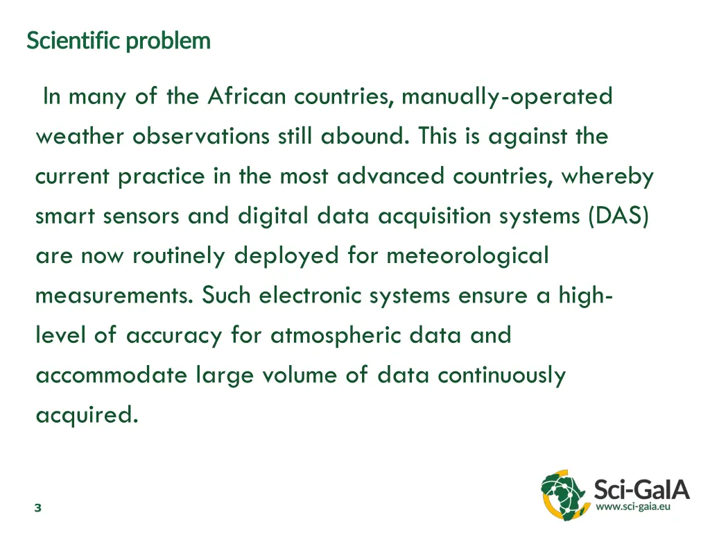scientific problem scientific problem