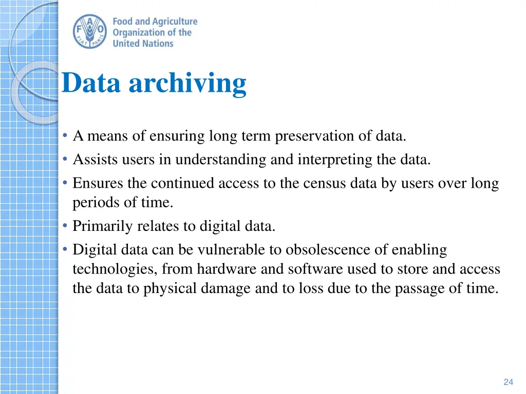 data archiving