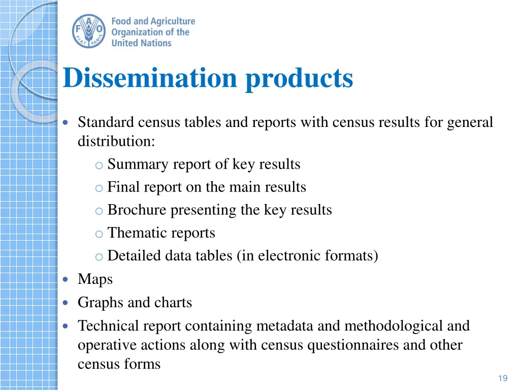 dissemination products