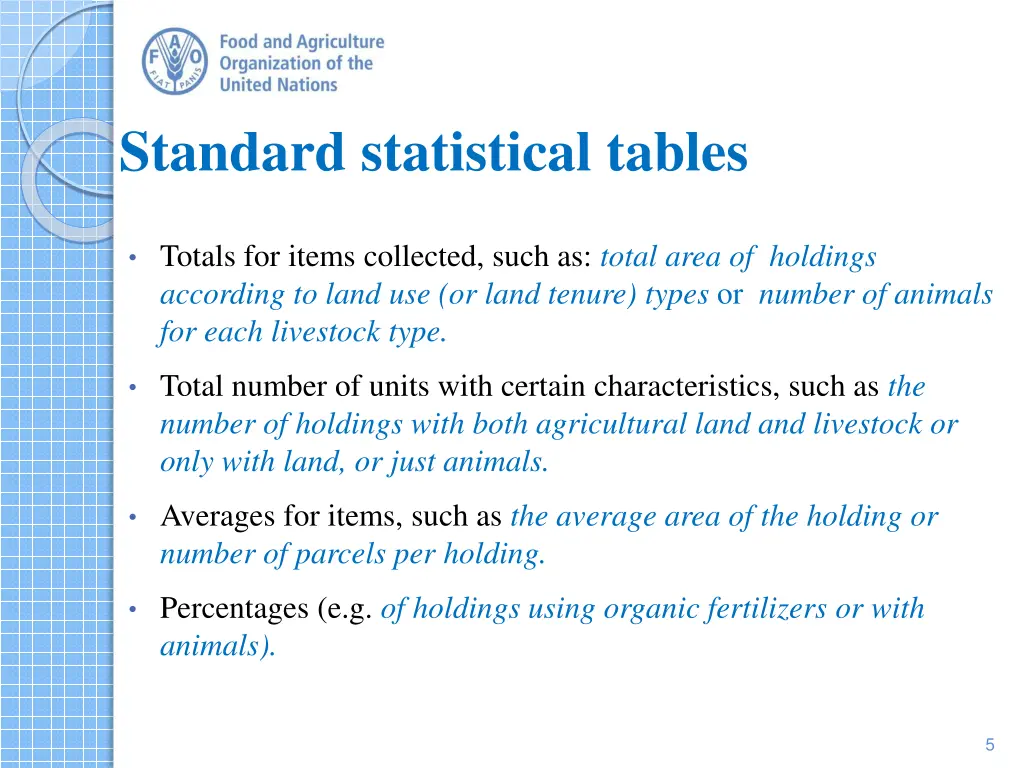 standard statistical tables