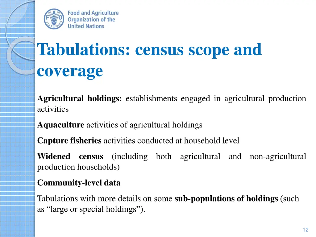 tabulations census scope and coverage