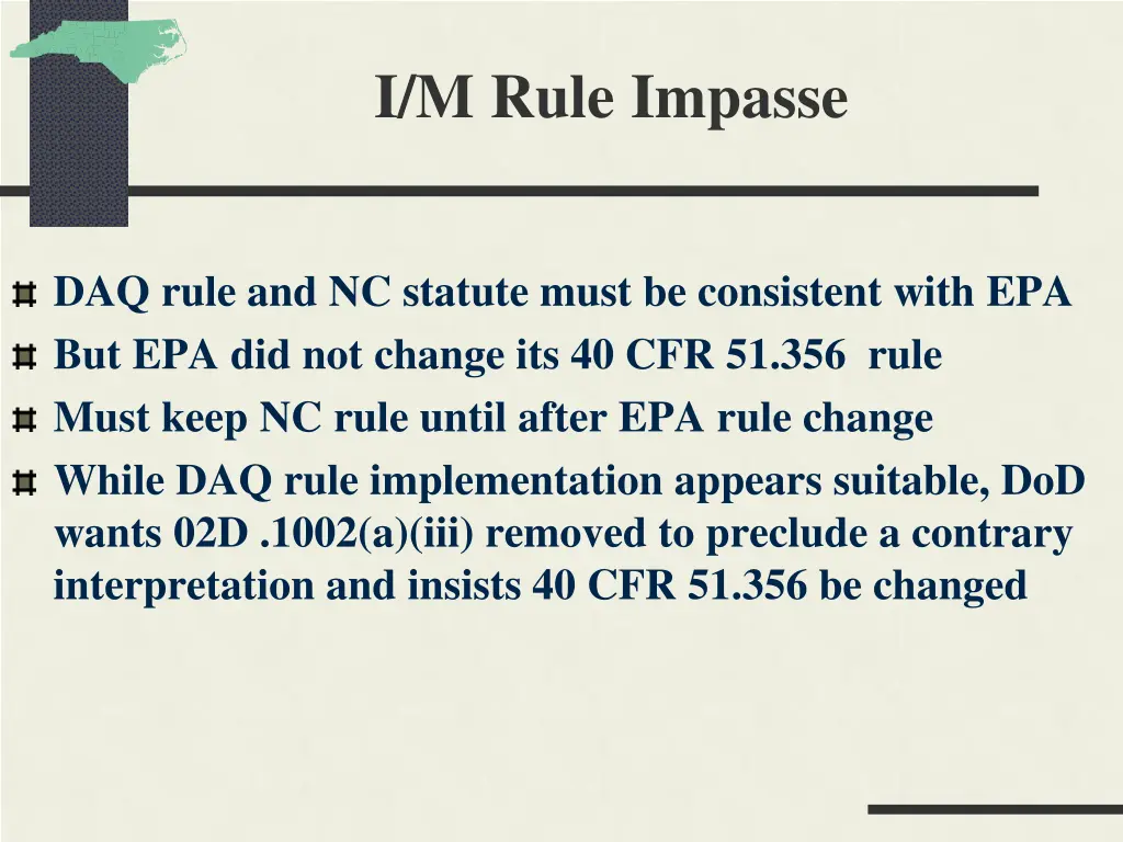 i m rule impasse