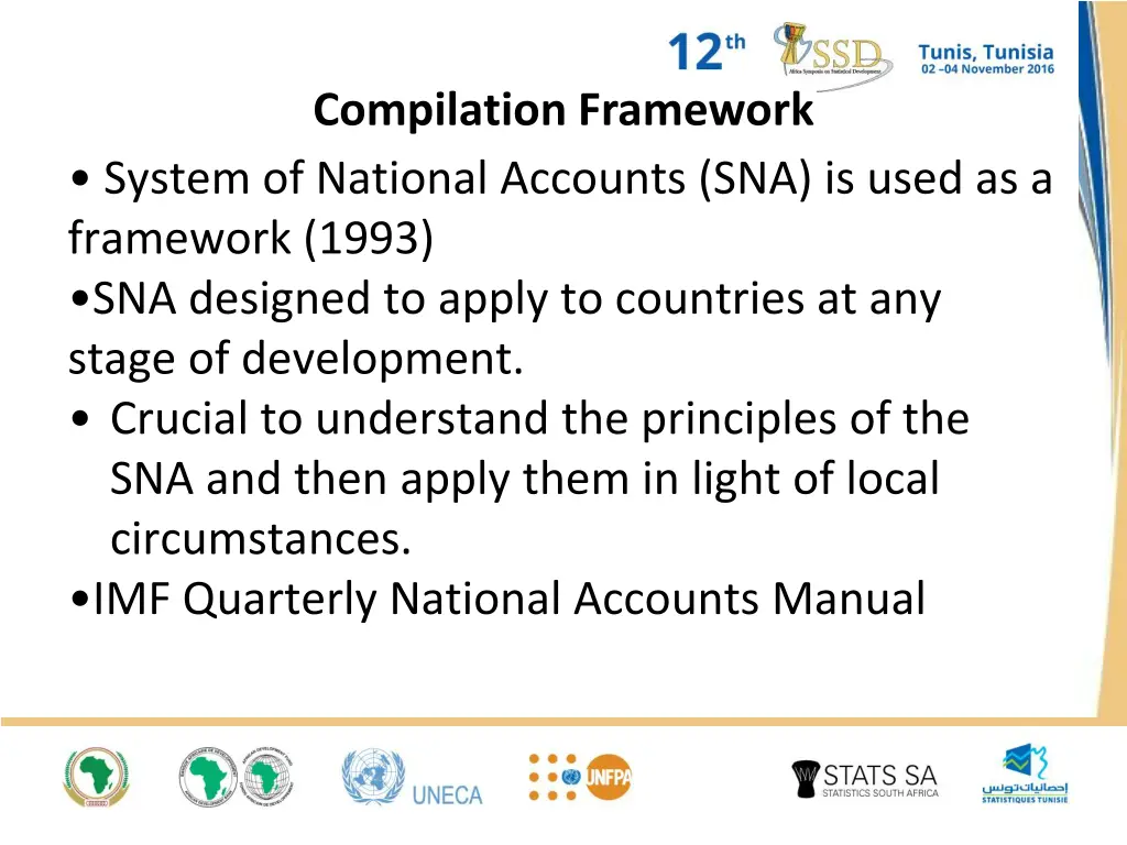 compilation framework system of national accounts