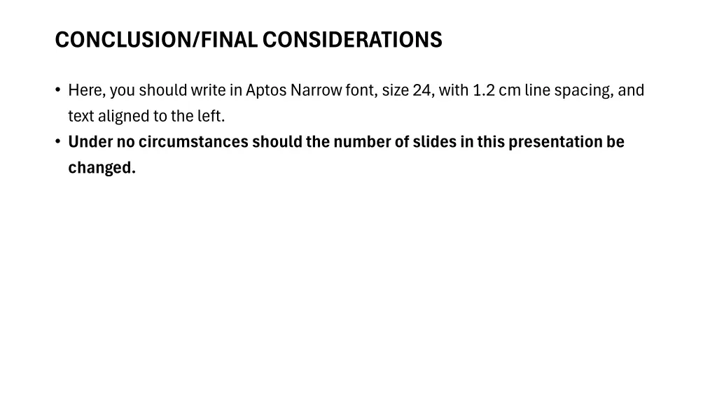 conclusion final considerations