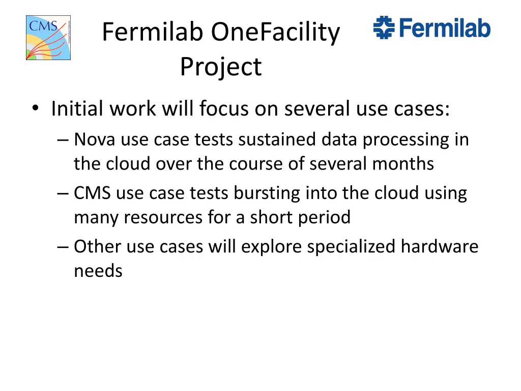 fermilab onefacility project 1