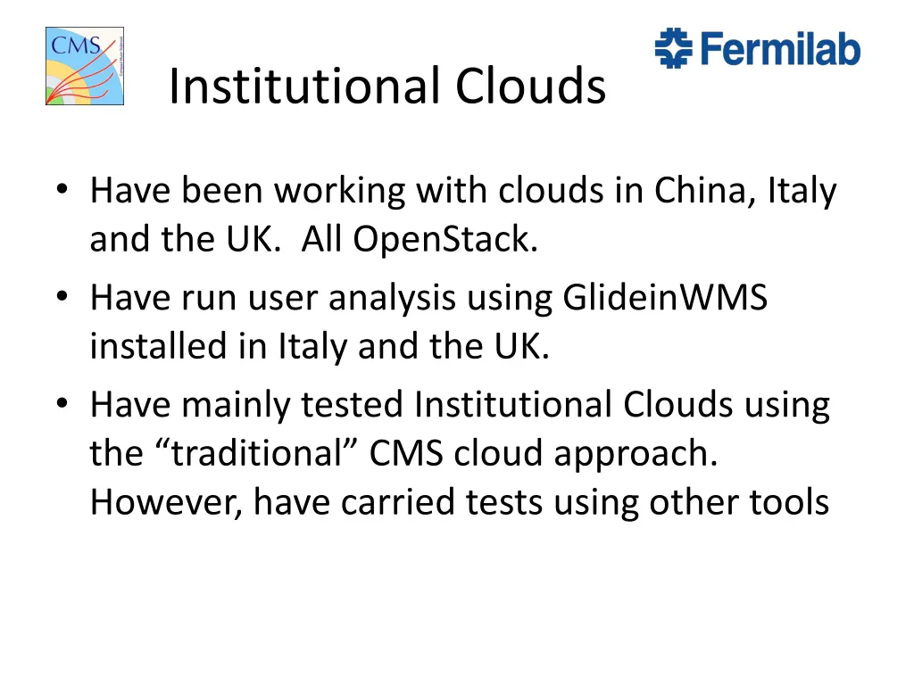 institutional clouds