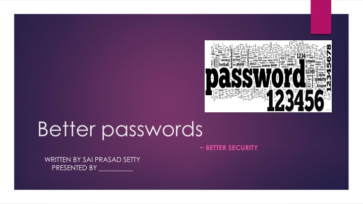 better passwords