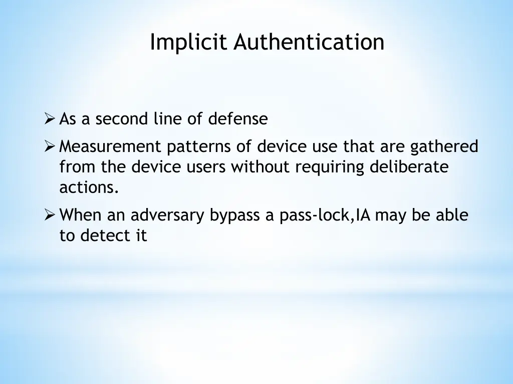 implicit authentication