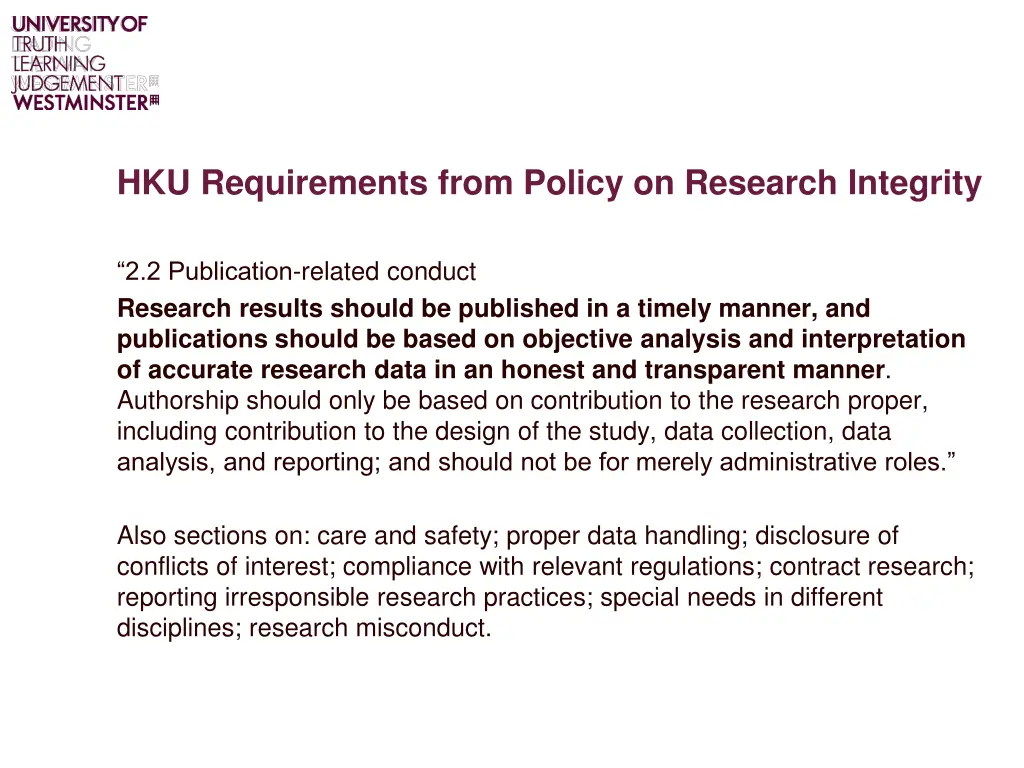 hku requirements from policy on research integrity 2