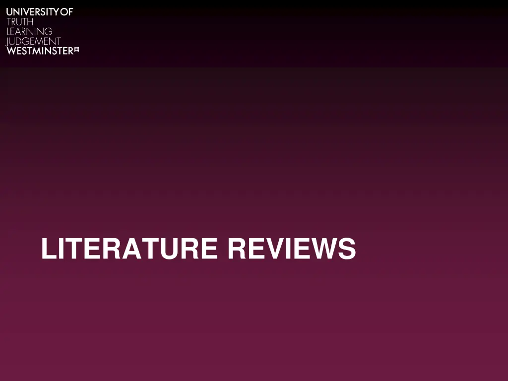 literature reviews