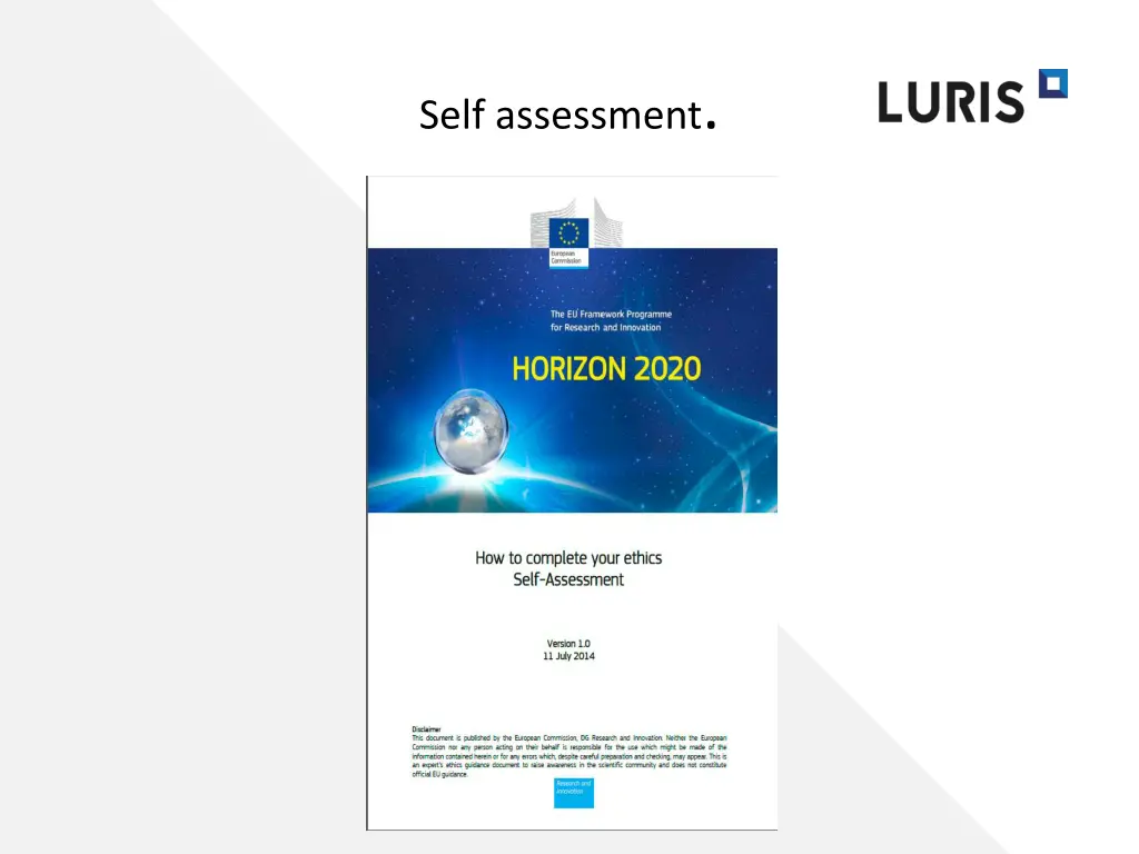 self assessment
