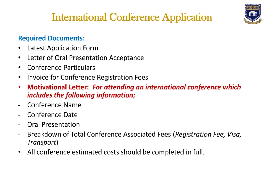 international conference application