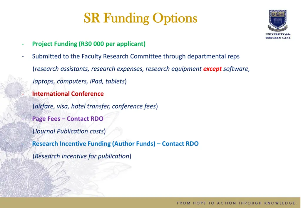 sr funding options sr funding options