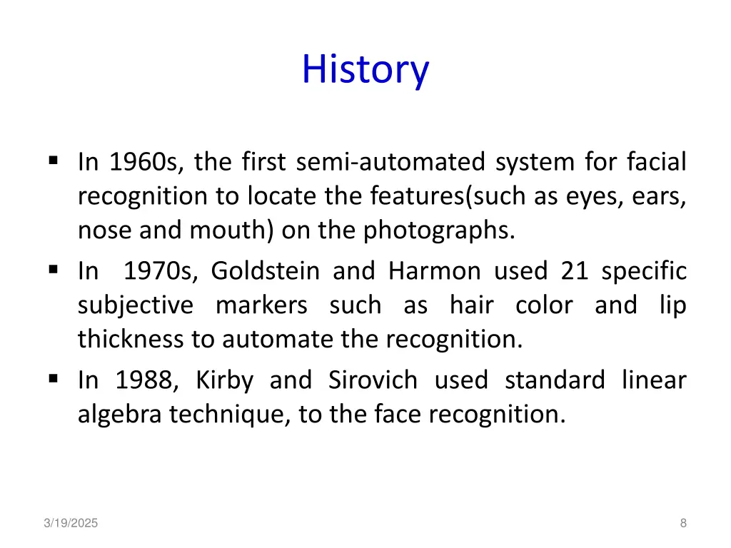history