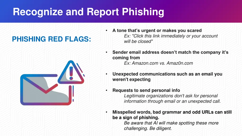 recognize and report phishing