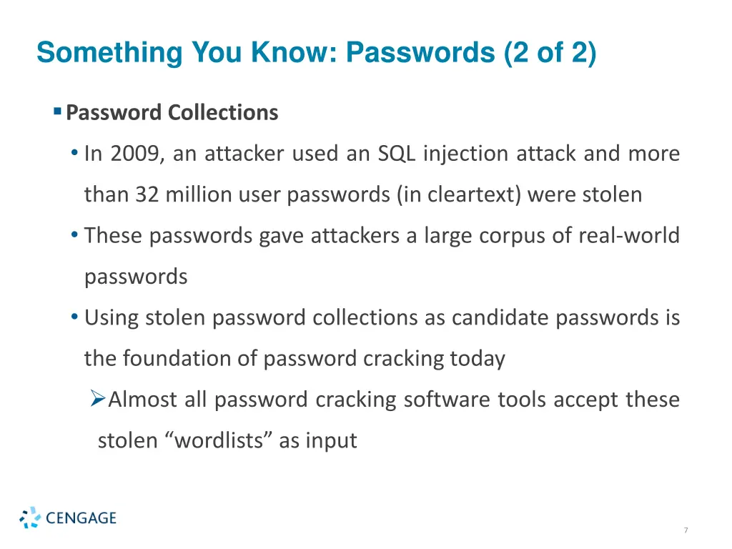 something you know passwords 2 of 2
