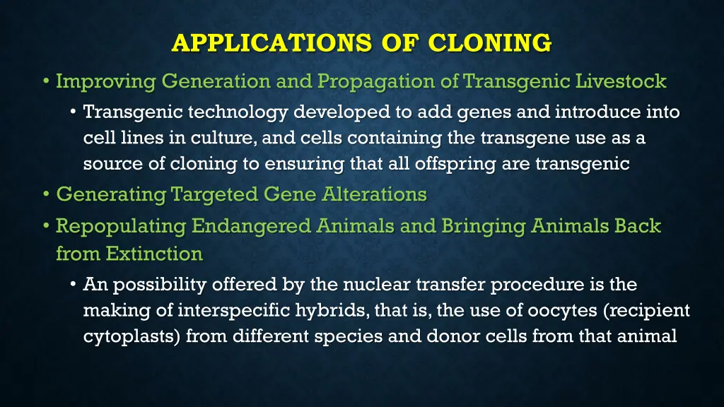 applications of cloning 1