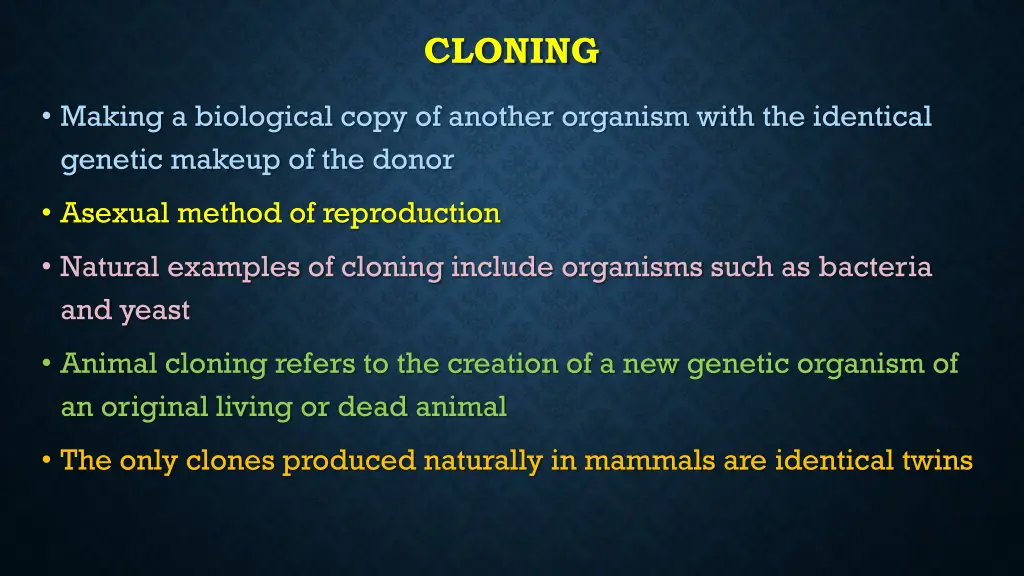 cloning