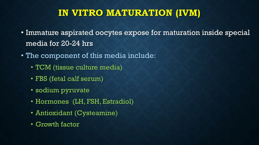in vitro maturation ivm