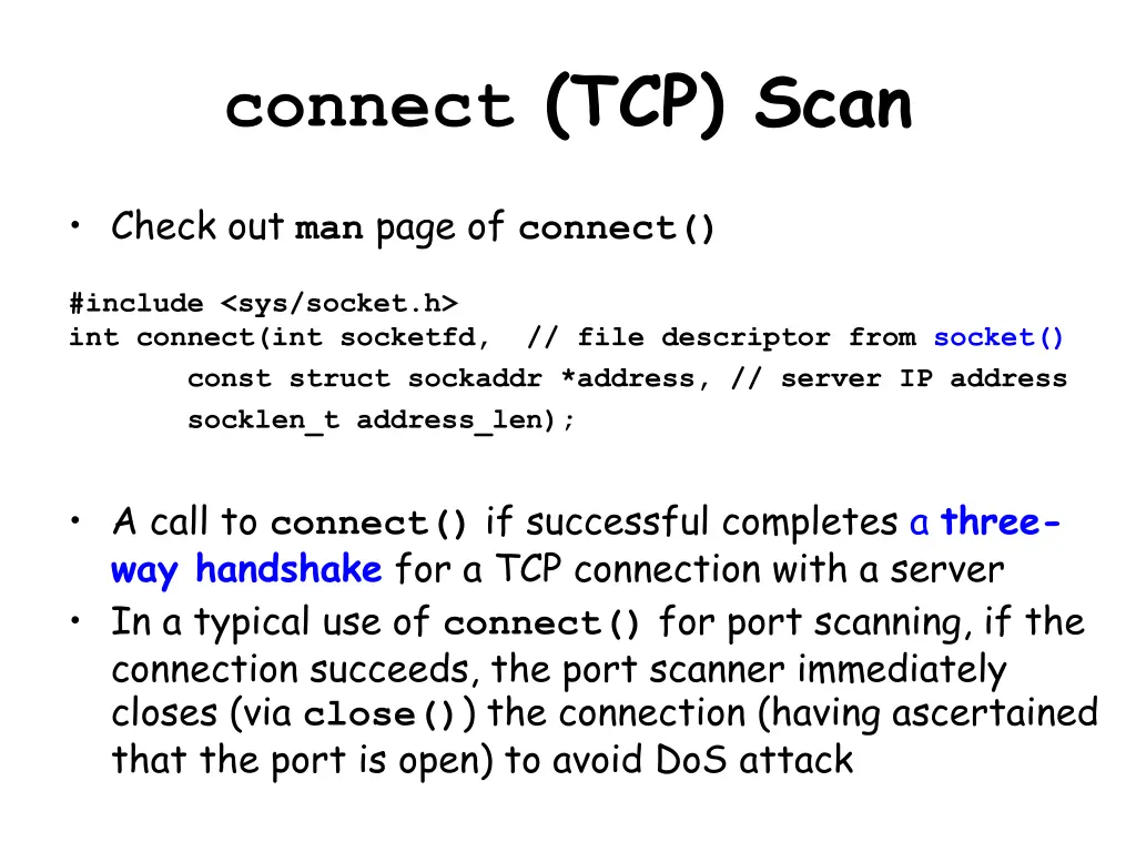 connect tcp scan