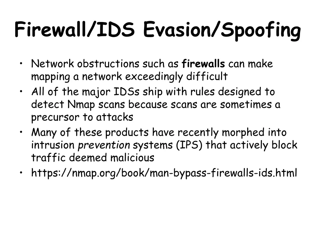firewall ids evasion spoofing