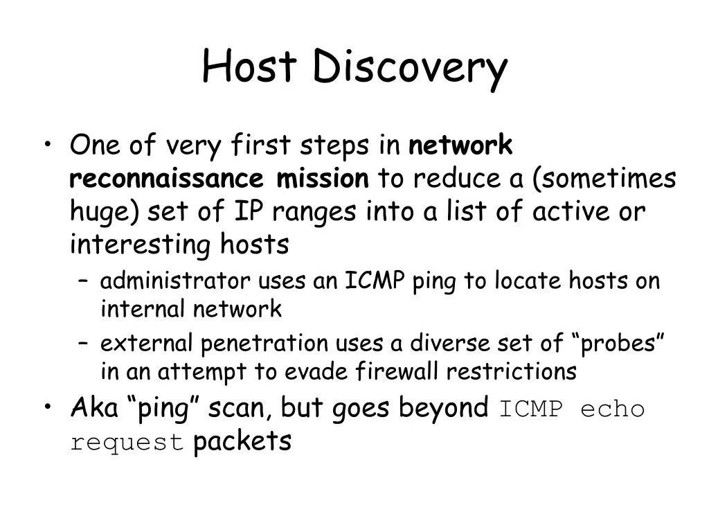 host discovery