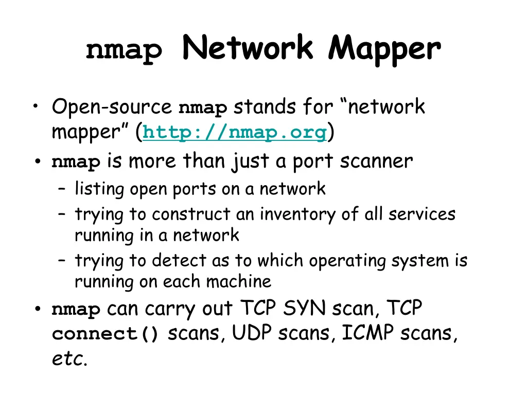 nmap network mapper