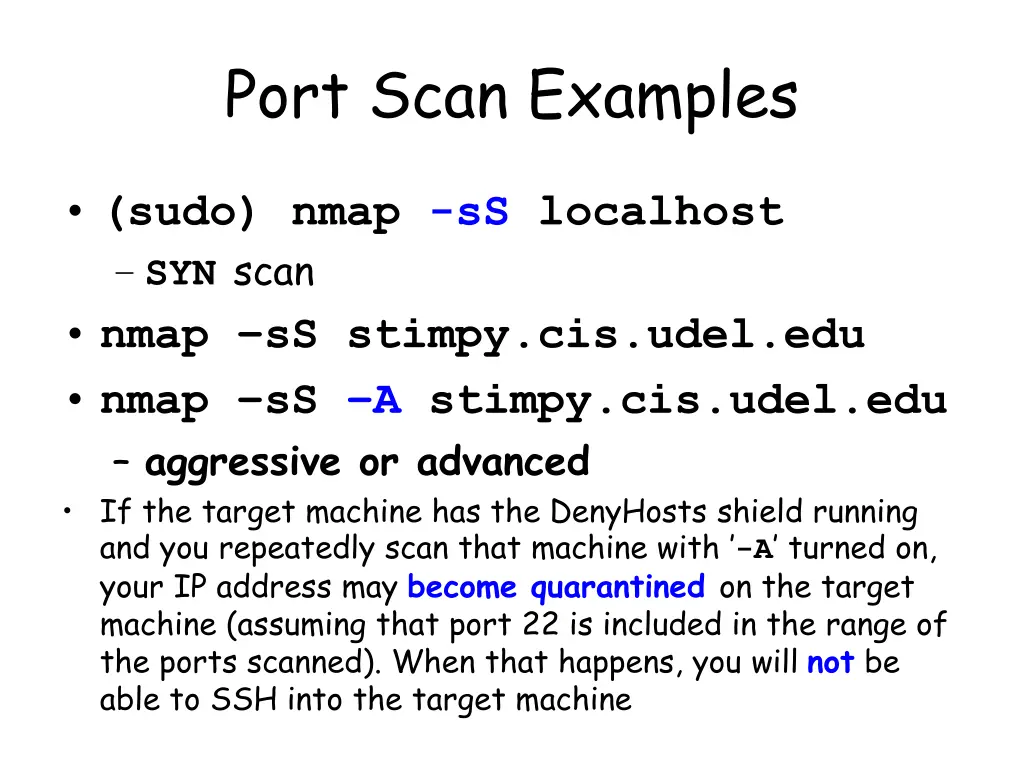 port scan examples