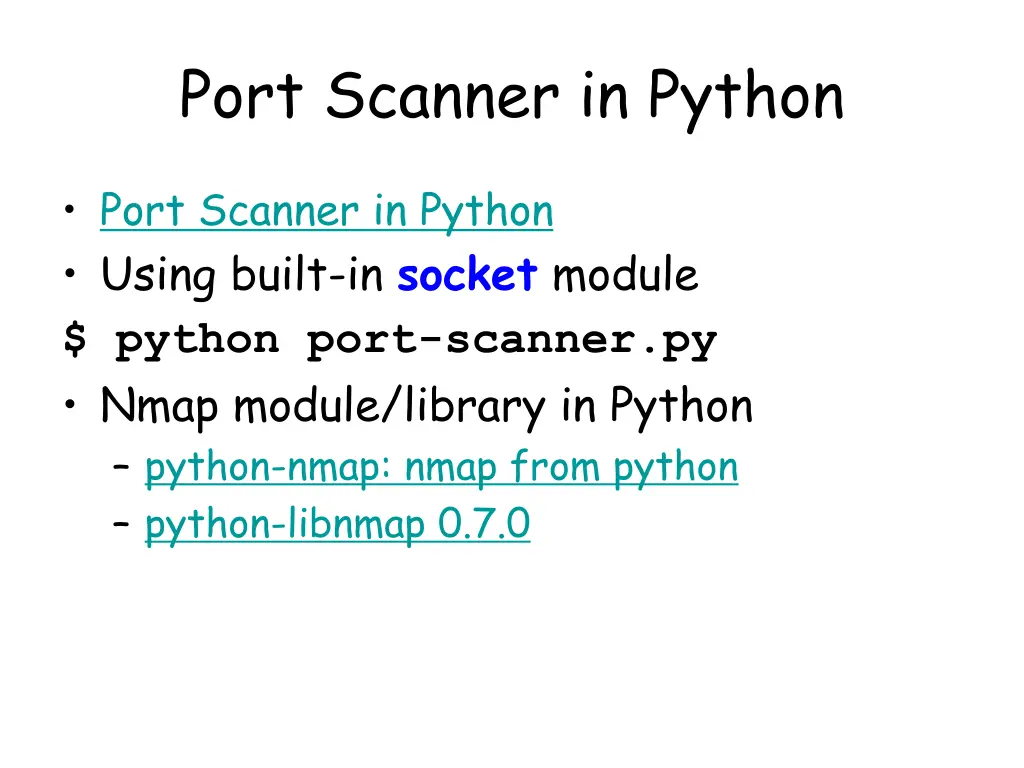 port scanner in python