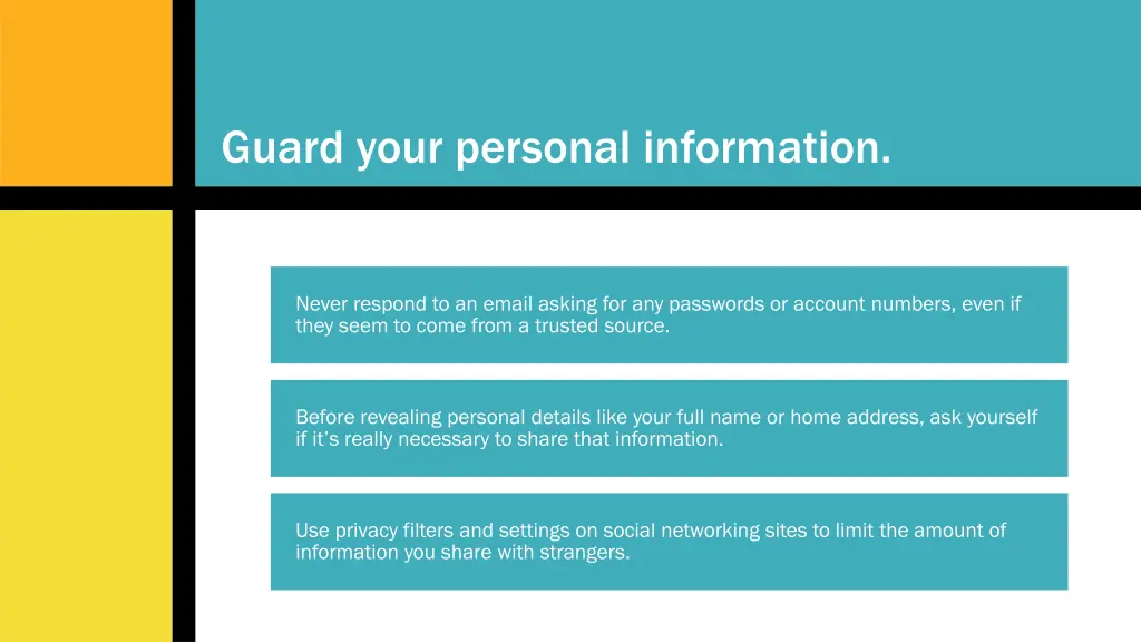 guard your personal information