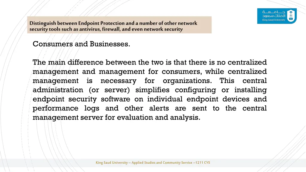 distinguish between endpoint protection 3