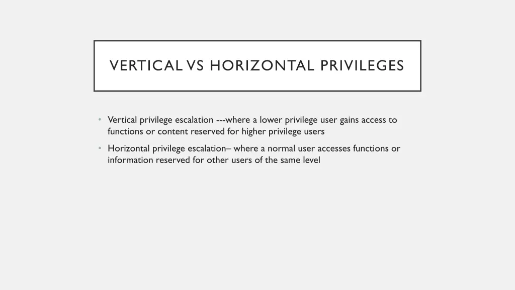 vertical vs horizontal privileges