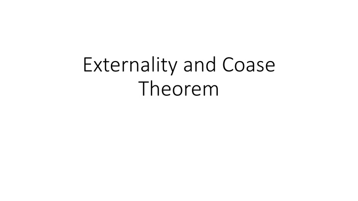 externality and coase theorem