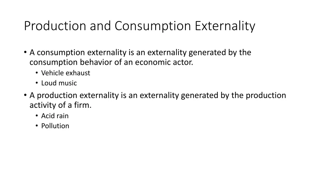 production and consumption externality