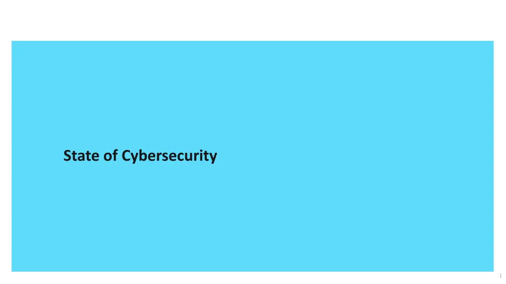 state of cybersecurity