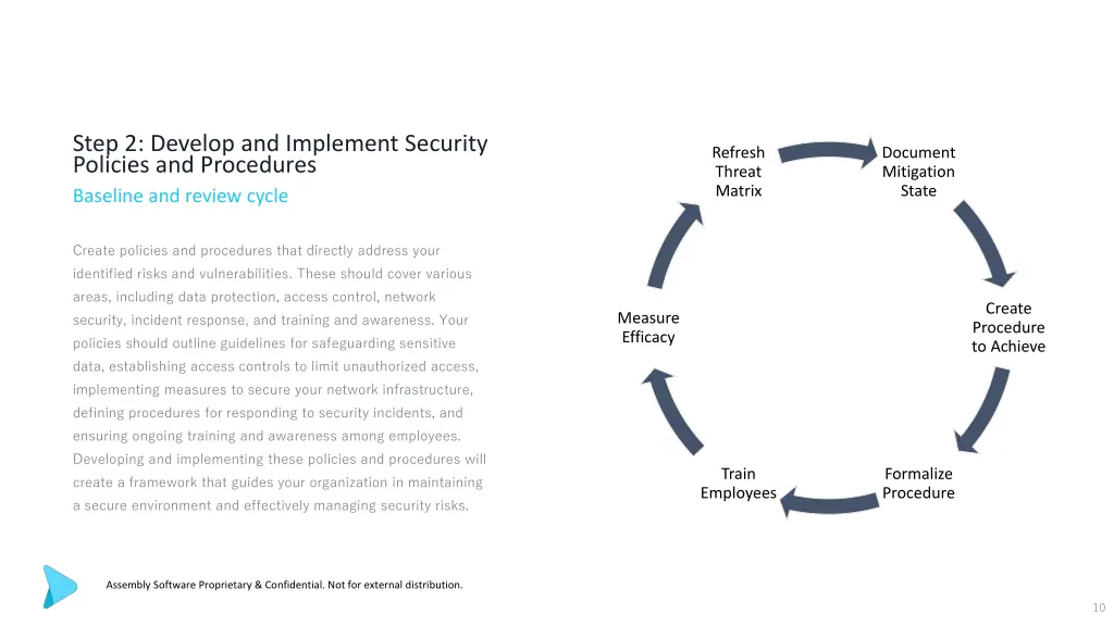 step 2 develop and implement security policies