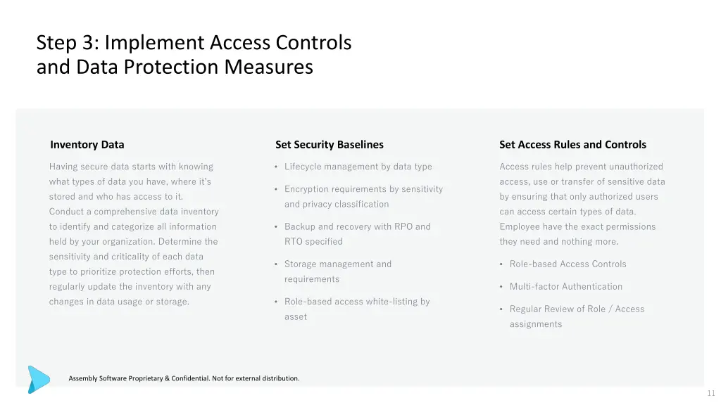 step 3 implement access controls and data