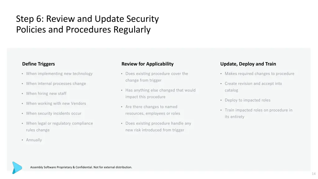 step 6 review and update security policies
