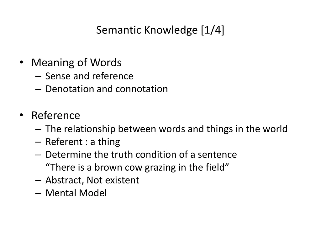 semantic knowledge 1 4