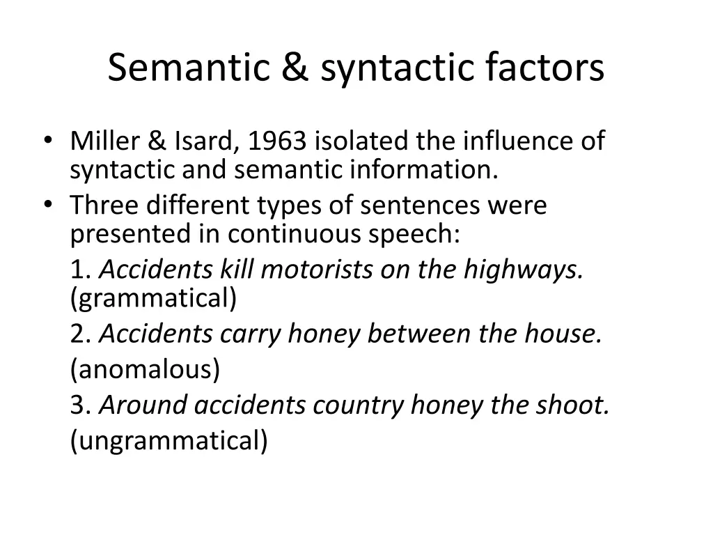 semantic syntactic factors