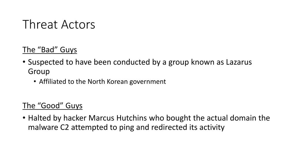 threat actors