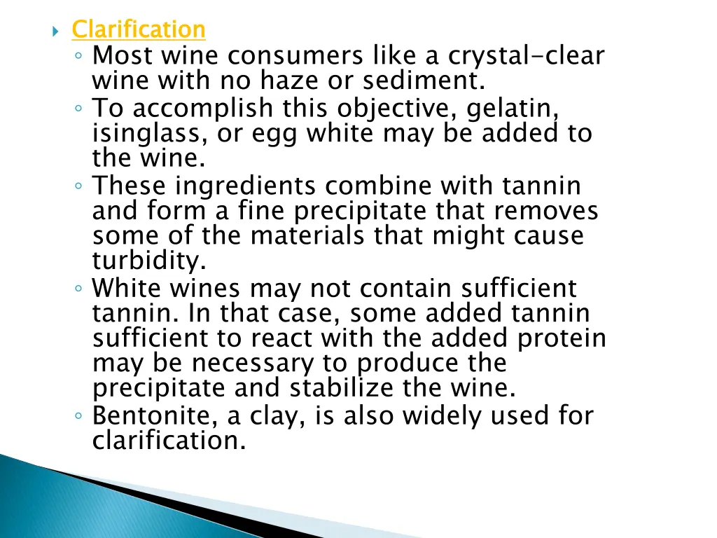 clarification most wine consumers like a crystal