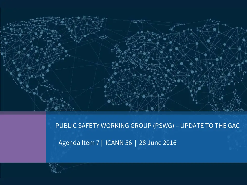 public safety working group pswg update to the gac
