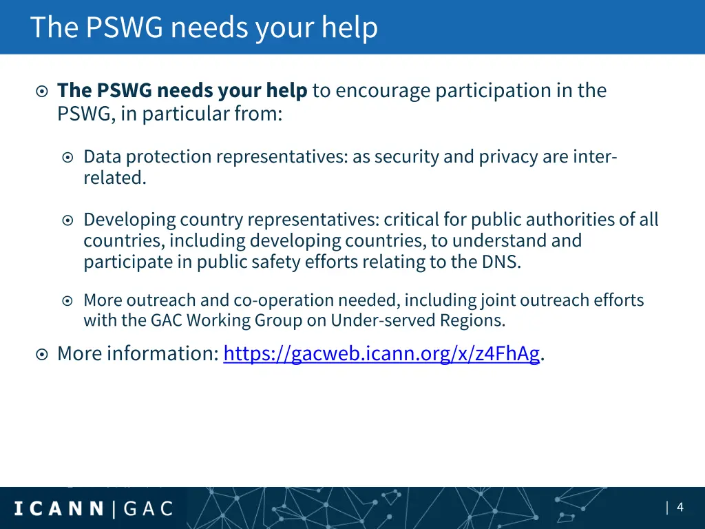 the pswg needs your help