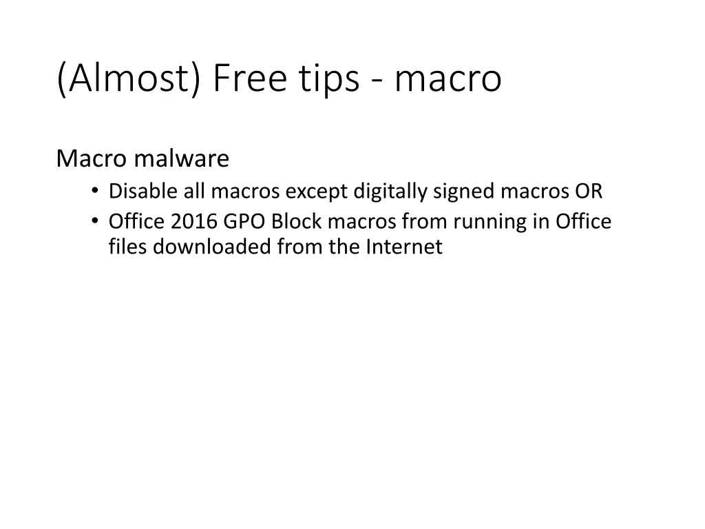 almost free tips macro