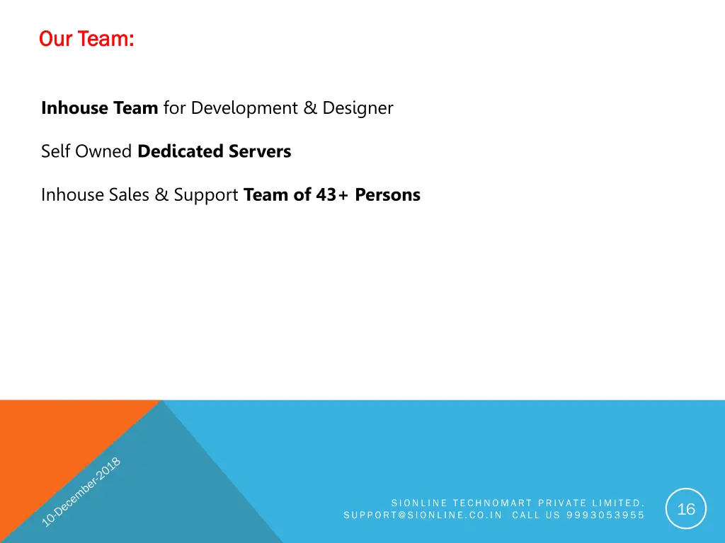 our team our team