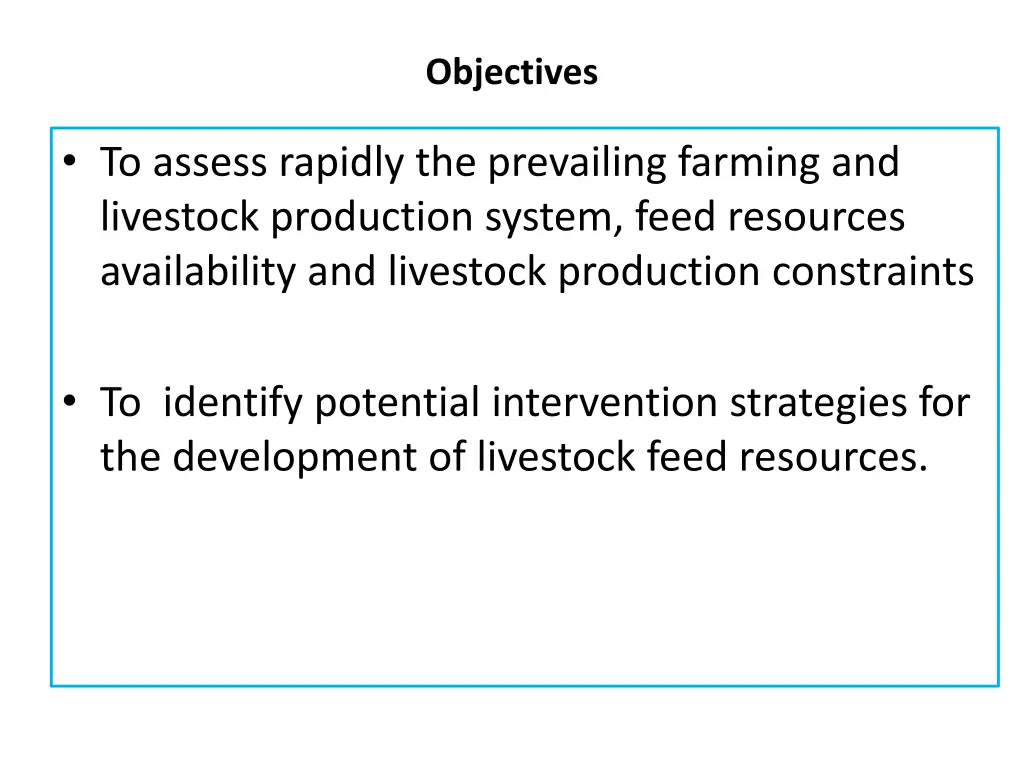 objectives