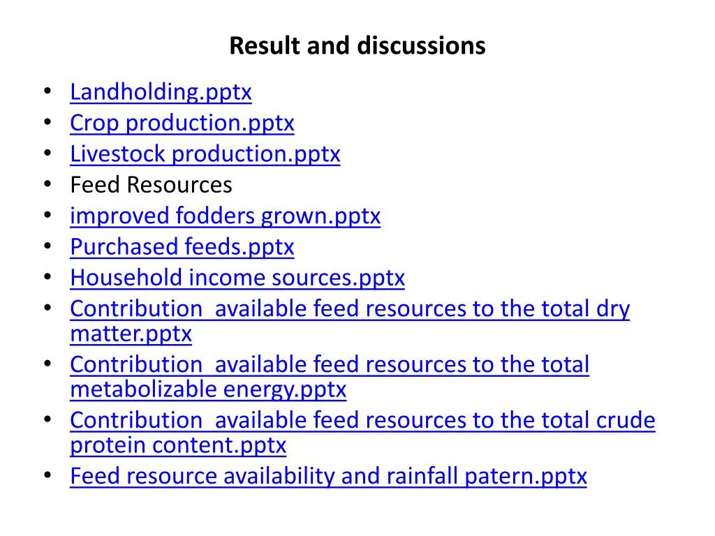 result and discussions